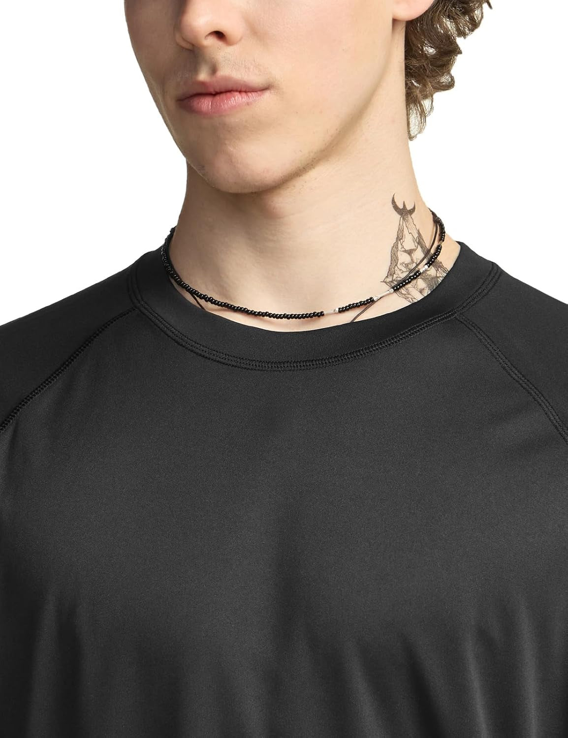 Men'S Rashguard Swim Shirts, UPF 50+ Cool Running Workout Loose-Fit Long Sleeve