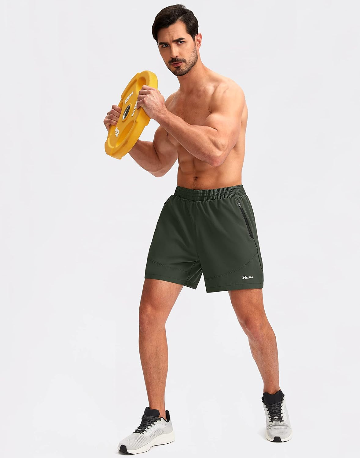 Men'S Workout Running Shorts 7"/5"/9" Lightweight Gym Athletic Shorts for Men with Zipper Pockets