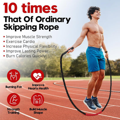 Level Up Your Fitness Game with Our Heavy Weighted Jump Ropes! 💪🔥 Perfect for Men & Women - Build Strength & Muscle at Home! 🏋️‍♂️🏋️‍♀️