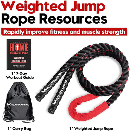 Level Up Your Fitness Game with Our Heavy Weighted Jump Ropes! 💪🔥 Perfect for Men & Women - Build Strength & Muscle at Home! 🏋️‍♂️🏋️‍♀️