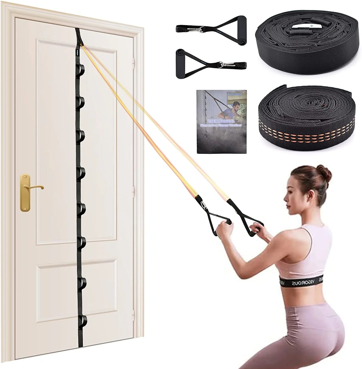 Level Up Your Home Workouts with Our Punching-Free Nylon Door Anchor Strap for Resistance Bands! 💪🏡 #HomeGym #FitnessGoals