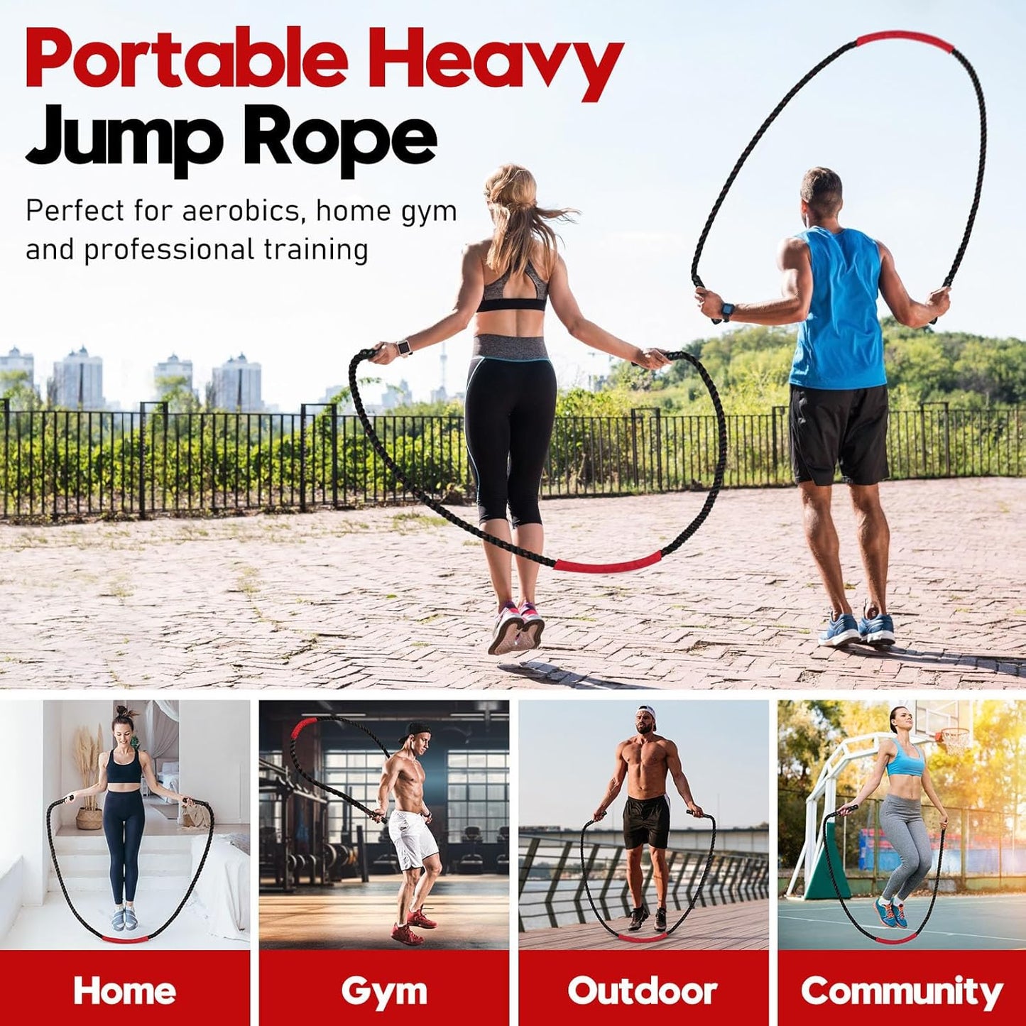 Level Up Your Fitness Game with Our Heavy Weighted Jump Ropes! 💪🔥 Perfect for Men & Women - Build Strength & Muscle at Home! 🏋️‍♂️🏋️‍♀️
