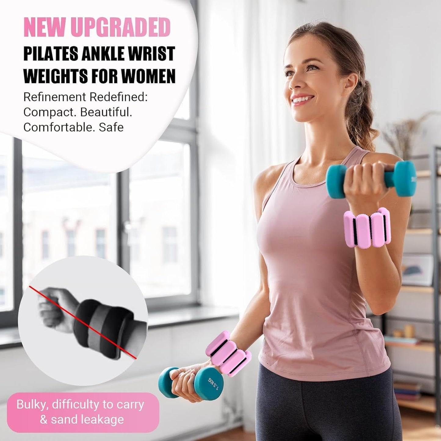 Level Up Your Workout with Our Adjustable Pilates Wrist & Ankle Weights Set! Perfect for Yoga, Dance, and More! 💪✨