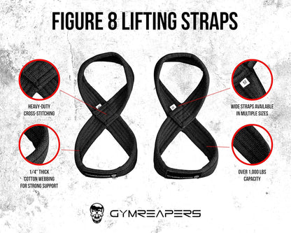 Boost Your Lifts with Figure 8 Lifting Straps! Perfect for Deadlifts, Powerlifting, and Cross Training! 💪🏋️‍♂️ #Weightlifting #StrengthTraining