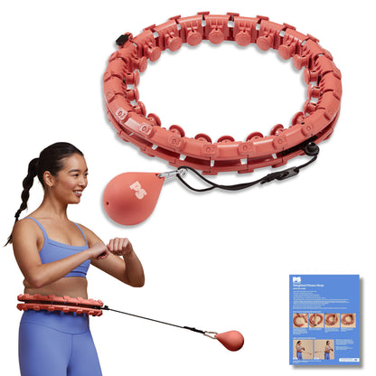 Get Fit and Have Fun with Our Adjustable Coral Fitness Hoop + Weighted Ball! 🌟💪 #FitnessGoals #HulaHoopChallenge