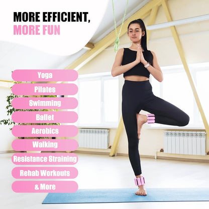 Level Up Your Workout with Our Adjustable Pilates Wrist & Ankle Weights Set! Perfect for Yoga, Dance, and More! 💪✨