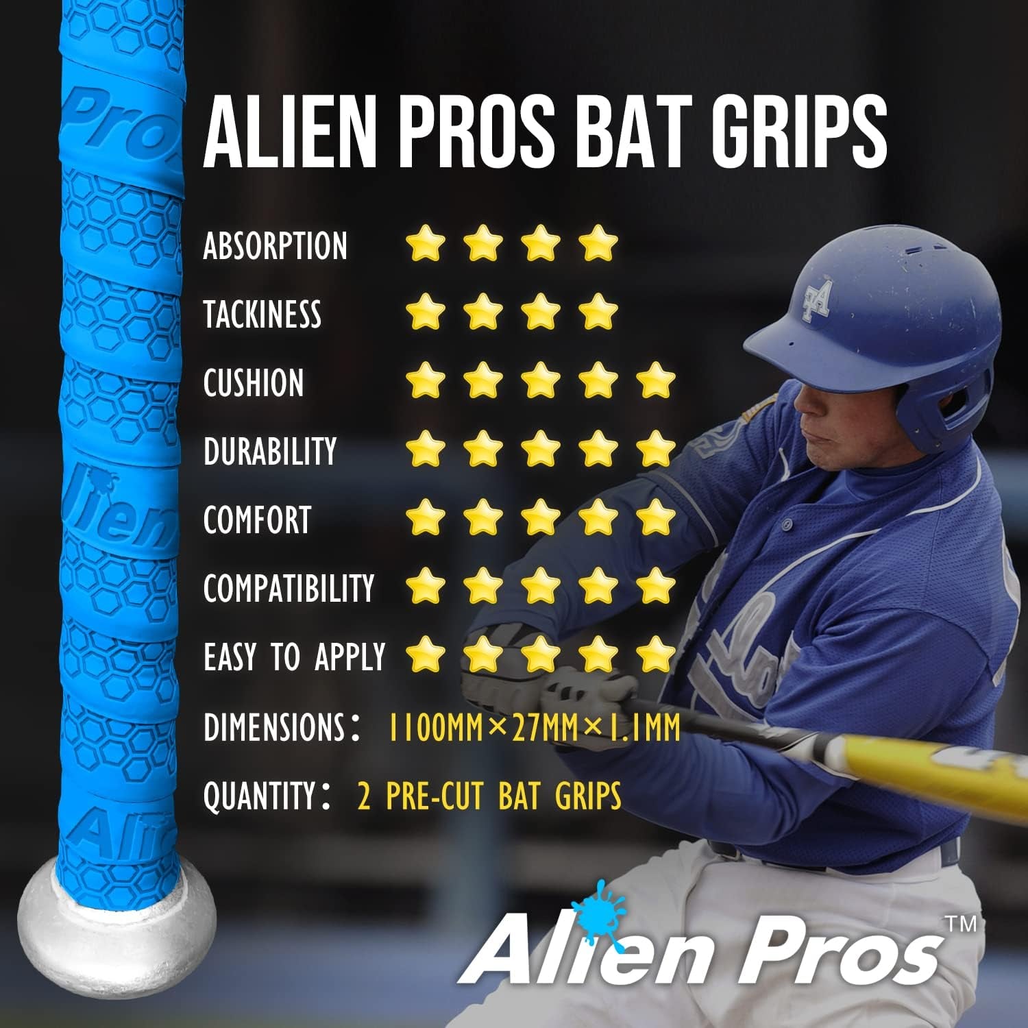 Upgrade Your Swing with Our Pro Feel Bat Grip Tape! Perfect for Epic Home Runs! 🥇⚾️ #BaseballGear #HomeRunReady